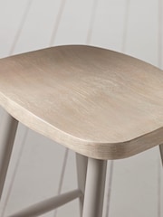 Cox & Cox Grey Limewashed Bar Stool - Image 4 of 6