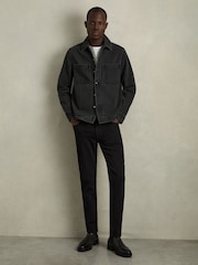Reiss Stay Black Picton Cotton-Stretch Slim-Fit Jeans - Image 1 of 5