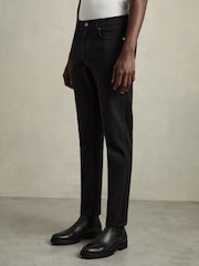 Reiss Stay Black Picton Cotton-Stretch Slim-Fit Jeans - Image 3 of 5
