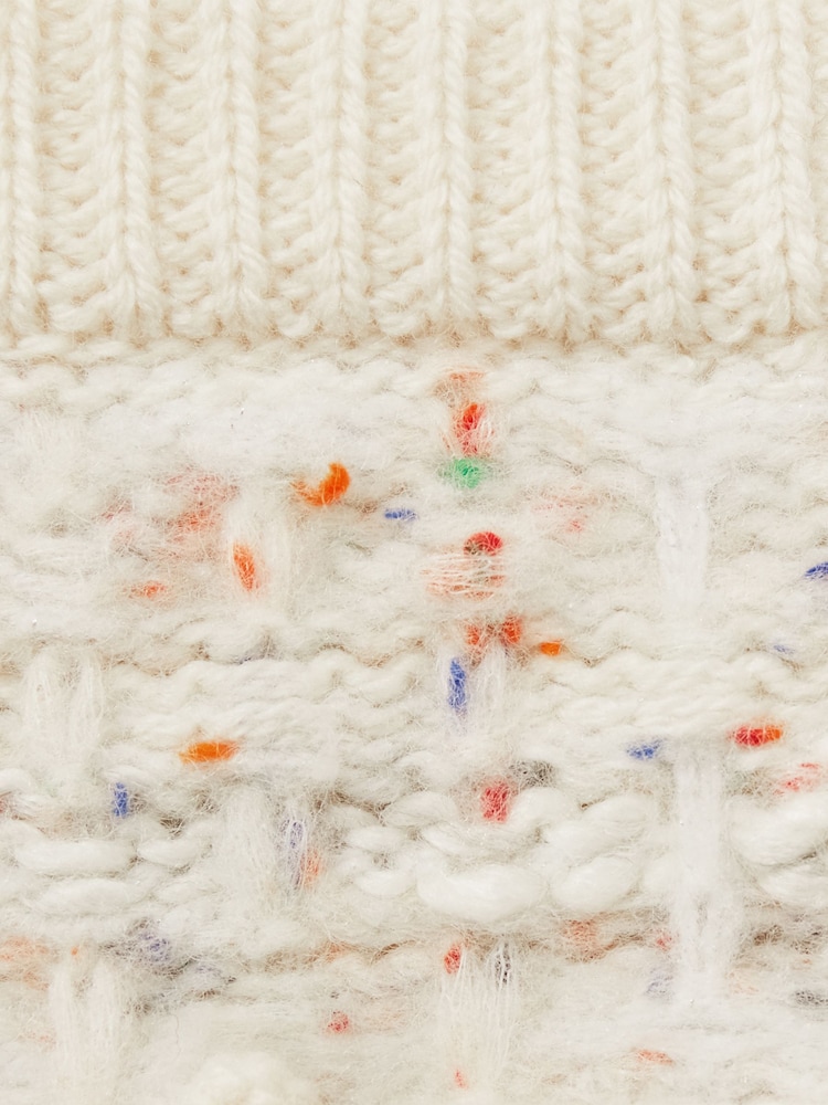 Reiss Felicity Tweed-Effect Knitted Mini Skirt with Merino - Image 4 of 4