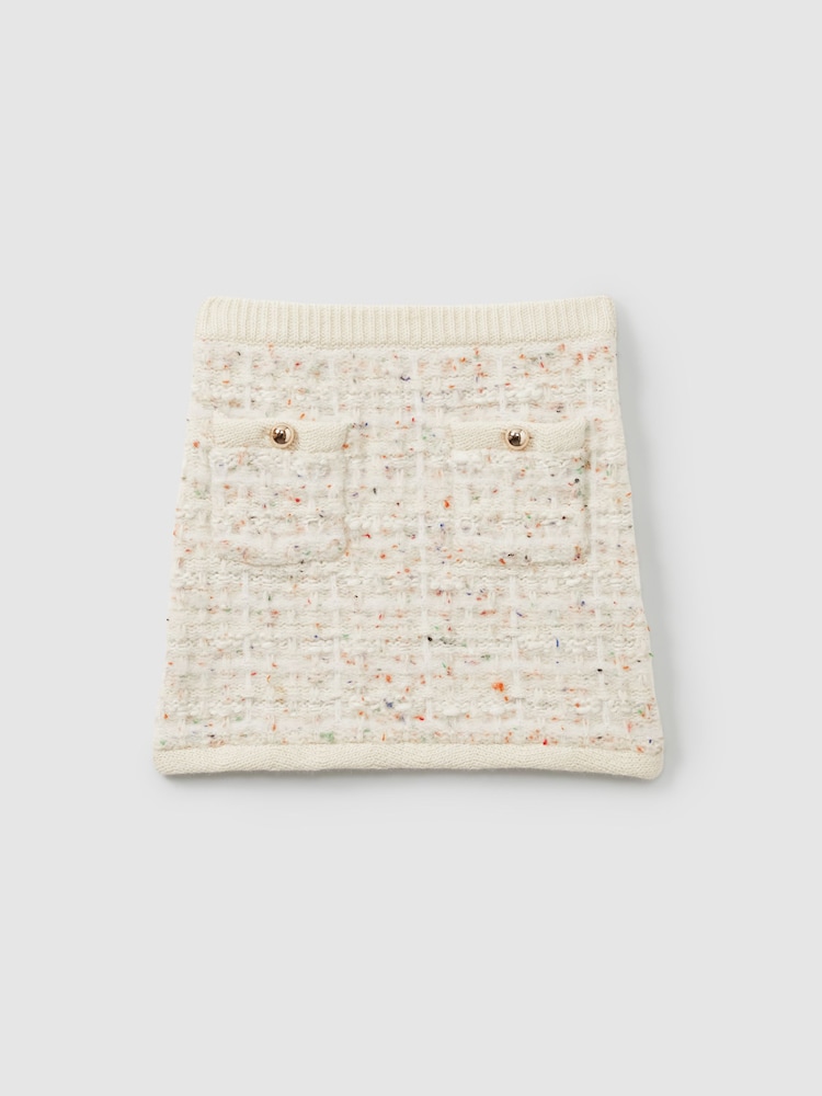 Minifalda de efecto tweed con merino Felicity de Reiss - Imagen 1 de 4