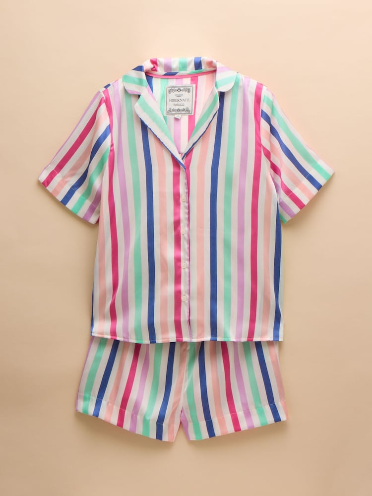 Rayas multicolor - Joules Natalia Satin Short Pyjama Set - Imagen 8 de 8 Rayas multicolor - Joules Natalia Satin Short Pyjama Set - Imagen 8 de 8