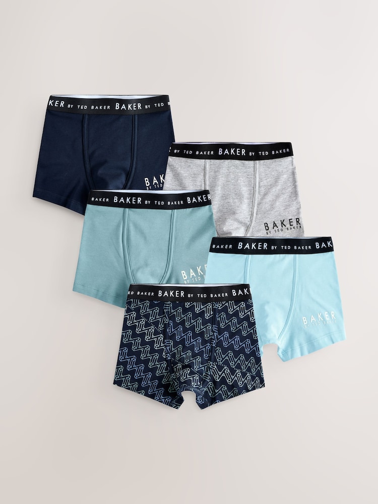 Baker by Ted Baker Boys Boxers 5 Pack - Image 1 of 9 Baker by Ted Baker Boys Boxers 5 Pack - Image 1 of 9