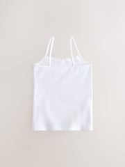 White 5 Pack Elastic Strappy Cami Vests (1.5-16yrs) - Image 3 of 9