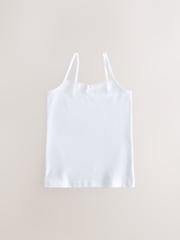White 5 Pack Elastic Strappy Cami Vests (1.5-16yrs) - Image 5 of 9