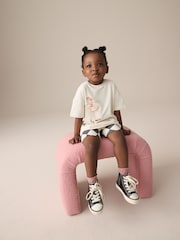 Cream Pretty Circus Short Sleeve T-Shirt and Cycle Shorts Set (3mths-7yrs) - Image 2 of 9