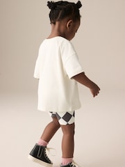 Cream Pretty Circus Short Sleeve T-Shirt and Cycle Shorts Set (3mths-7yrs) - Image 3 of 9