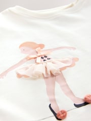 Cream Pretty Circus Short Sleeve T-Shirt and Cycle Shorts Set (3mths-7yrs) - Image 9 of 9