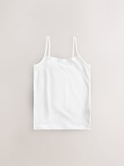 White 10 Pack Elastic Strappy Cami Vests (1.5-16yrs) - Image 3 of 7
