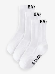 Weiß - Baker by Ted Baker Socken im 3er-Pack - Bild 1 von 4