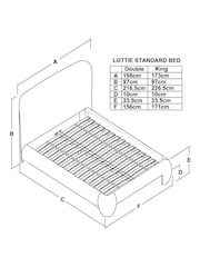 Soft Velvet Natural Oyster Lottie Upholstered Bed Frame - Image 4 of 9