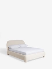 Soft Velvet Natural Oyster Lottie Upholstered Bed Frame - Image 8 of 9