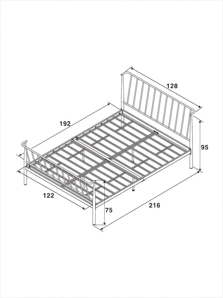 Black Irvine Metal With Footend Bed Frame - Image 5 of 5