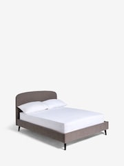 Grey Dark Warm Soft Texture Matson Upholstered Bed Frame - Image 6 of 7