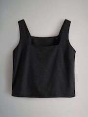 The Set Black/Red/Ecru Stripe 3 Pack Shell Tops With Linen - Image 10 of 13