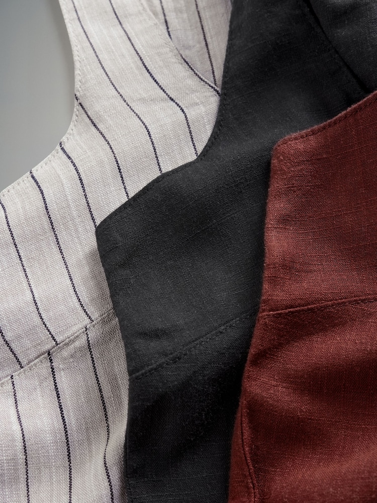 The Set Black/Red/Ecru Stripe 3 Pack Shell Tops With Linen - Image 13 of 13