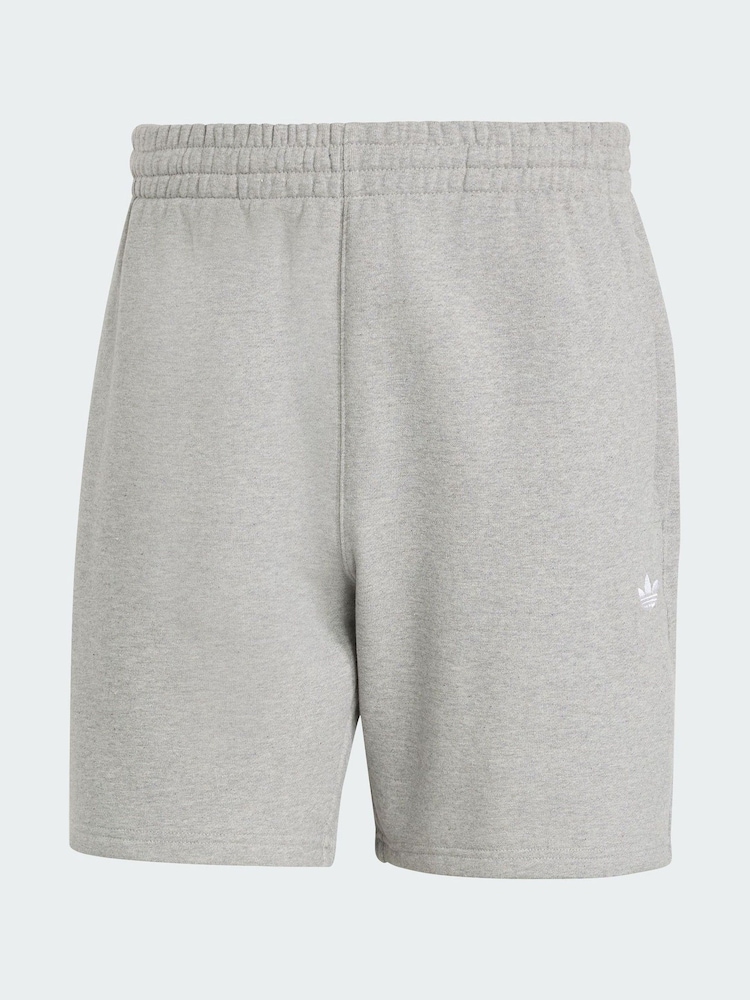 adidas Originals Grey Trefoil Essentials Fleece Shorts - Image 6 of 6 adidas Originals Grey Trefoil Essentials Fleece Shorts - Image 6 of 6