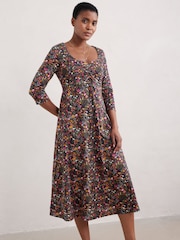 Seasalt Cornwall Multi Tall Secret Cove 3/4 Sleeve Midi Dress - Image 1 of 5