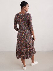Seasalt Cornwall Multi Tall Secret Cove 3/4 Sleeve Midi Dress - Image 2 of 5