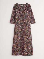 Seasalt Cornwall Multi Tall Secret Cove 3/4 Sleeve Midi Dress - Image 4 of 5