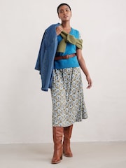 Seasalt Cornwall Blue East View V-Neck Knitted Vest - Image 3 of 5