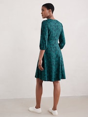 Seasalt Cornwall Green Foxhill Empire Line Jersey Dress - Image 2 of 5