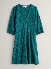 Seasalt Cornwall Green Foxhill Empire Line Jersey Dress - Image 4 of 5
