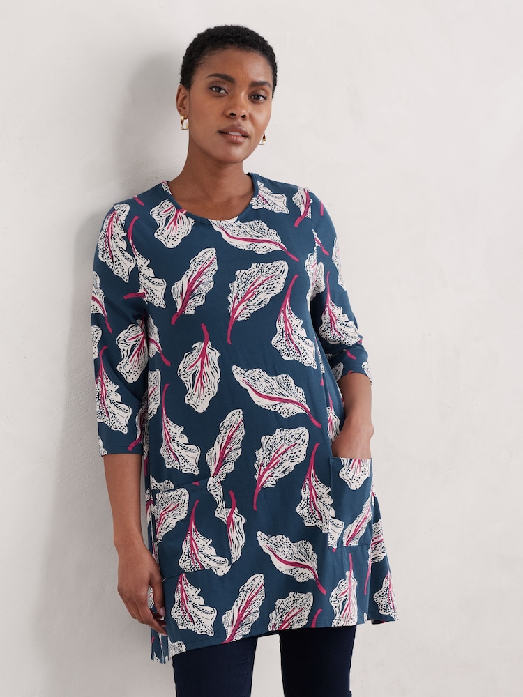 Seasalt Cornwall Blue Killiow Long Tunic - Image 1 of 5 Seasalt Cornwall Blue Killiow Long Tunic - Image 1 of 5