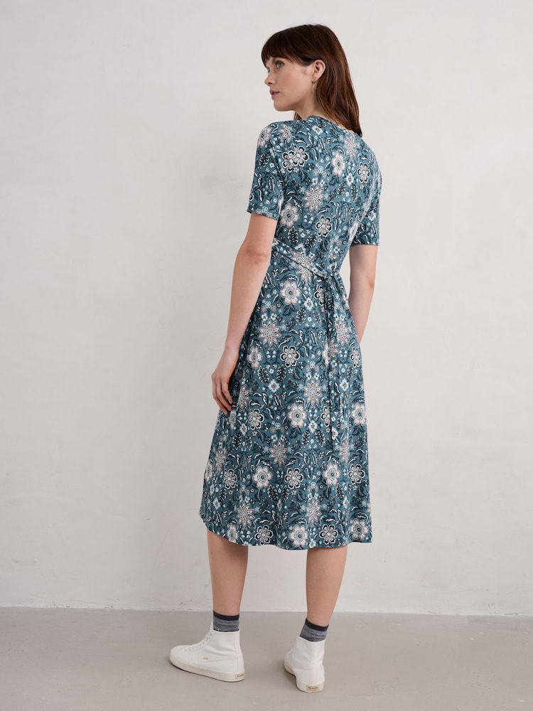 Seasalt Cornwall Blue Carwynnen Midi Dress - Image 2 of 5