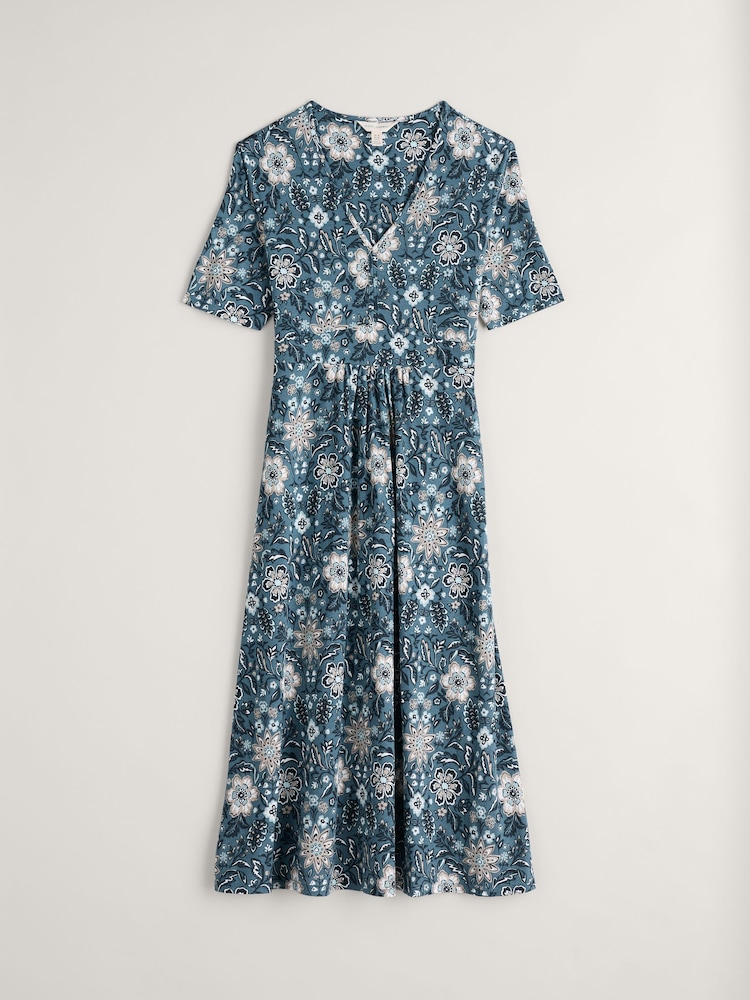 Seasalt Cornwall Blue Carwynnen Midi Dress - Image 4 of 5