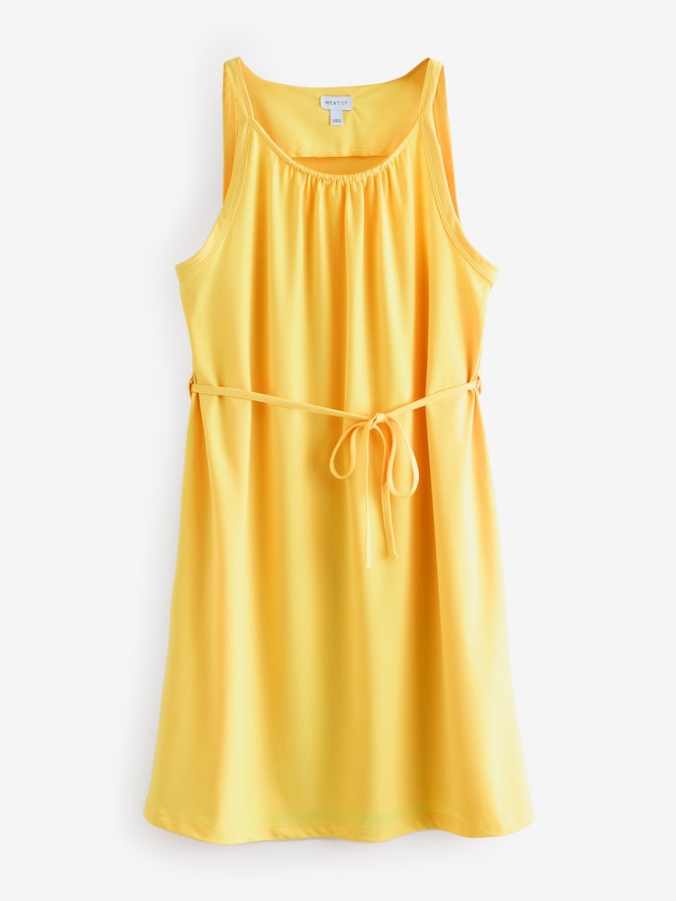 Yellow Solid Jersey Dress - Image 1 of 3