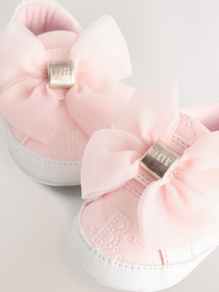 Pink - Baker by Ted Baker Baby Mädchen Turnschuhe mit Organzaschleife, Weiß/Rosa - Bild 5 von 5 Pink - Baker by Ted Baker Baby Mädchen Turnschuhe mit Organzaschleife, Weiß/Rosa - Bild 5 von 5