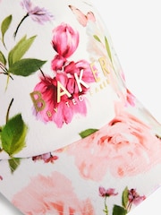 Белый - Бейсболка из твила для девочек Baker by Ted Baker - Изображение 4 из 6