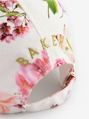 Белый - Бейсболка из твила для девочек Baker by Ted Baker - Изображение 5 из 6