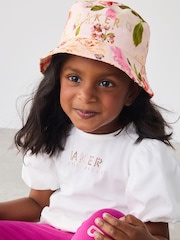 Baker by Ted Baker Girls Floral Pink Bucket Hat - Image 1 of 6