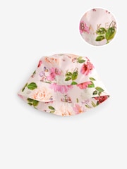 Baker by Ted Baker Girls Floral Pink Bucket Hat - Image 3 of 6