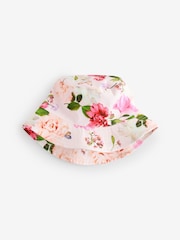 Baker by Ted Baker Girls Floral Pink Bucket Hat - Image 5 of 6