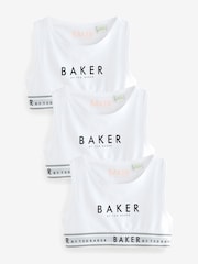 Blanc - Baker by Ted Baker Crop Tops 3 Pack - Image 1 de 9