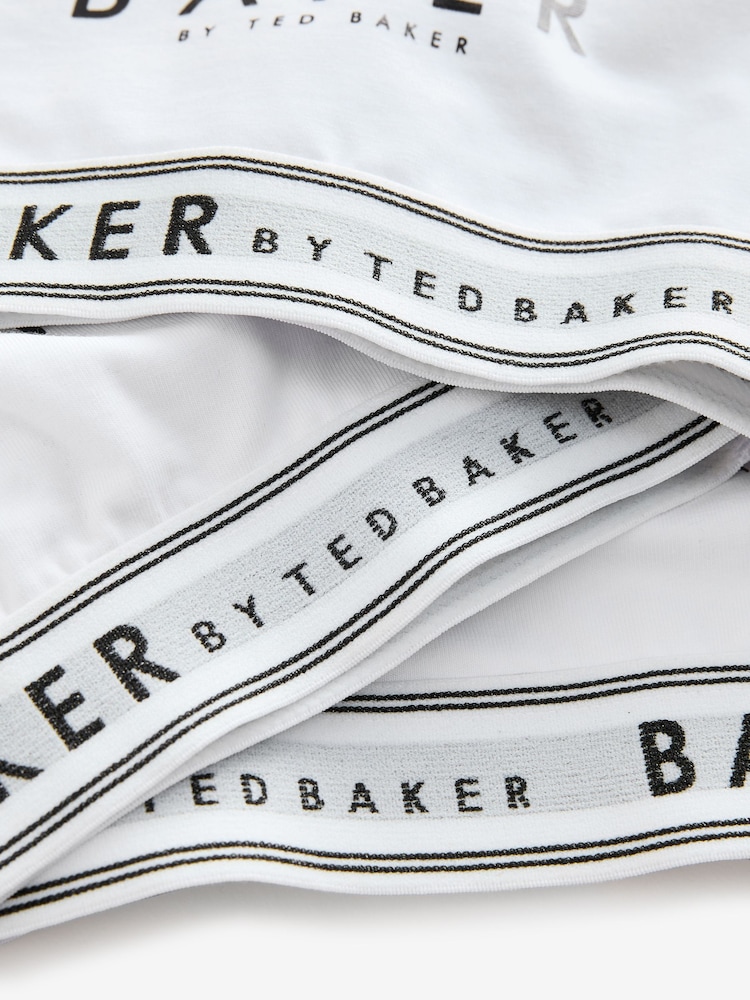 Blanc - Baker by Ted Baker Crop Tops 3 Pack - Image 6 of 9