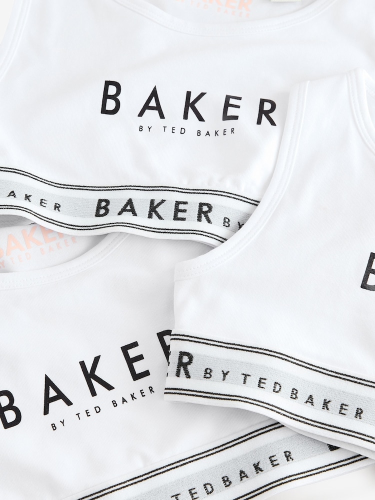 Blanc - Baker by Ted Baker Crop Tops 3 Pack - Image 7 of 9