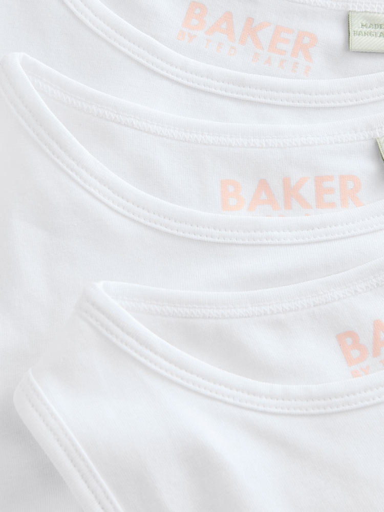 Blanc - Baker by Ted Baker Crop Tops 3 Pack - Image 9 of 9