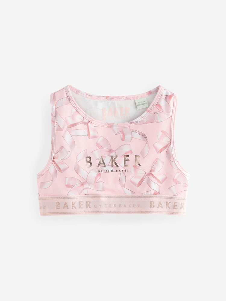 Pink - Baker by Ted Baker Crop Tops 3 Pack - Image 4 of 9