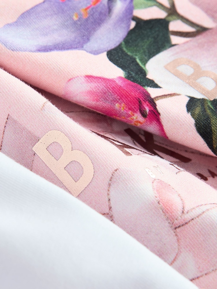 Pink - Baker by Ted Baker Crop Tops 3 Pack - Image 6 of 9