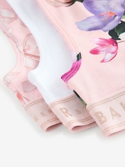 Pink - Baker by Ted Baker Crop Tops 3 Pack - Image 8 of 9