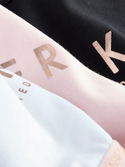 Rose/Noir/Blanc - Baker by Ted Baker Crop Tops 3 Pack - Image 6 de 9