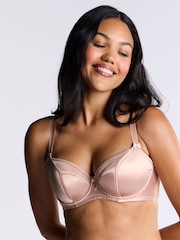 Boux Avenue Satin Petal Padded Plunge Bra - Image 1 of 6