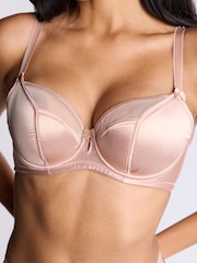 Boux Avenue Satin Petal Padded Plunge Bra - Image 5 of 6