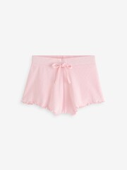 Boux Avenue Pink Frill Pointel 100% Cotton Vest And Shorts Set - Image 8 of 8
