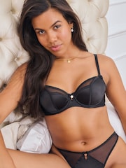 Boux Avenue Satin Petal Padded Plunge Bra - Image 1 of 7