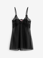 Boux Avenue Lace And Mesh Black Chemise - Image 6 of 6